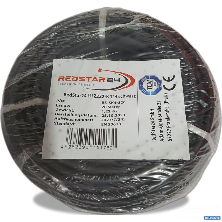 Artikel Nr. 878792: Redstar24 H1Z2Z2-K schwarz 20m 