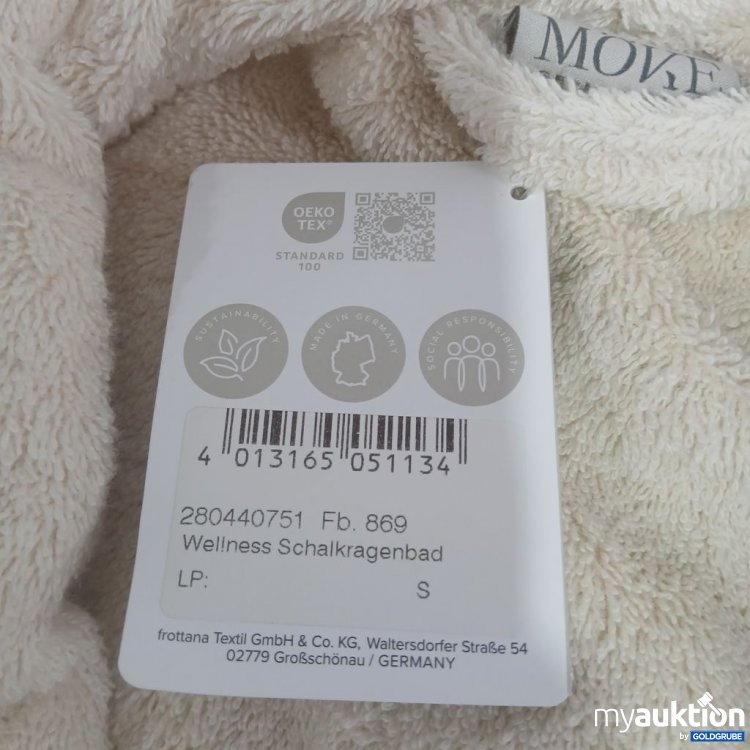 Artikel Nr. 446793: MOve Bademantel Wellness Schalkragenbad