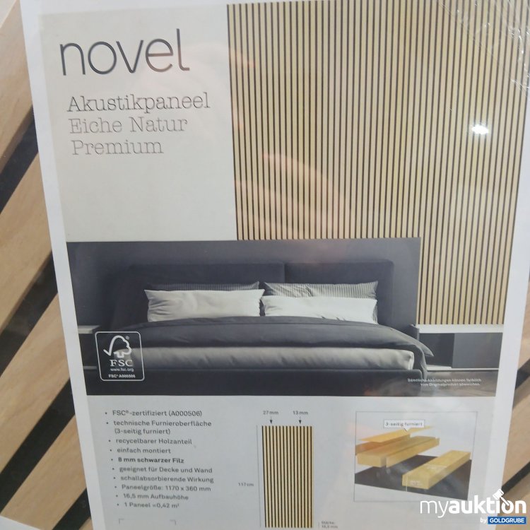 Artikel Nr. 970793: Novel Akustikpaneel Eiche Natur 117x36cm 