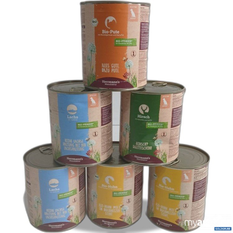 Artikel Nr. 973793: Herrmann's Hundefutter diverse Sorten 6x800g