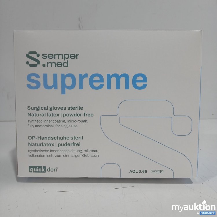 Artikel Nr. 464794: semper med supreme OP-Handschuhe steril Naturlatex puderfrei 50Paar