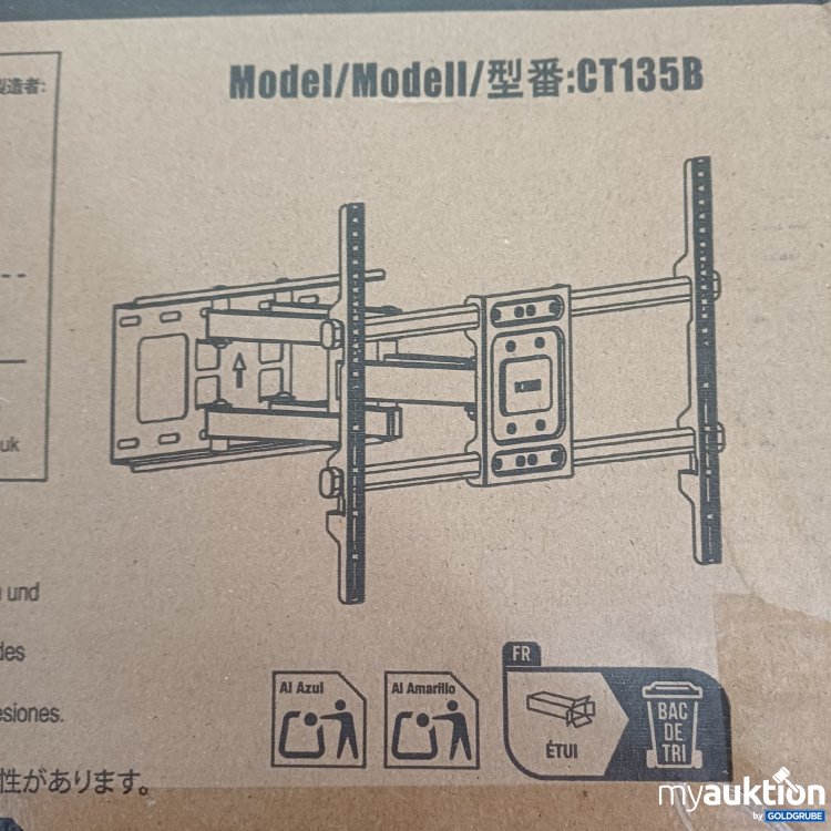 Artikel Nr. 988794: Bontec TV-Wandhalterung Modell CT-135B, Flachbildschirme von 32 bis 75 Zoll, bis 60kg belastbar 