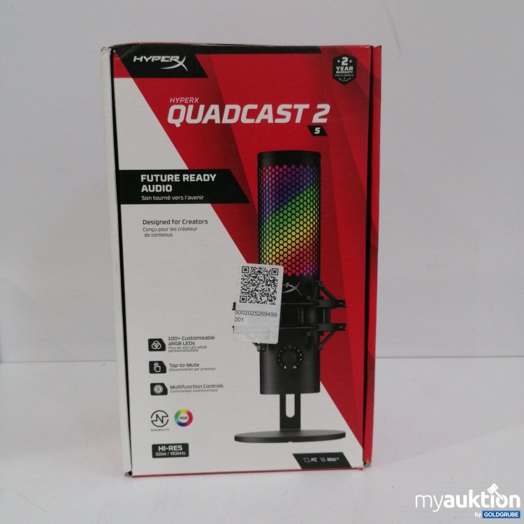 Artikel Nr. 438795: HyperX Quadcast 2 Future Ready Audio, HI-RES 32bit, 192kHz