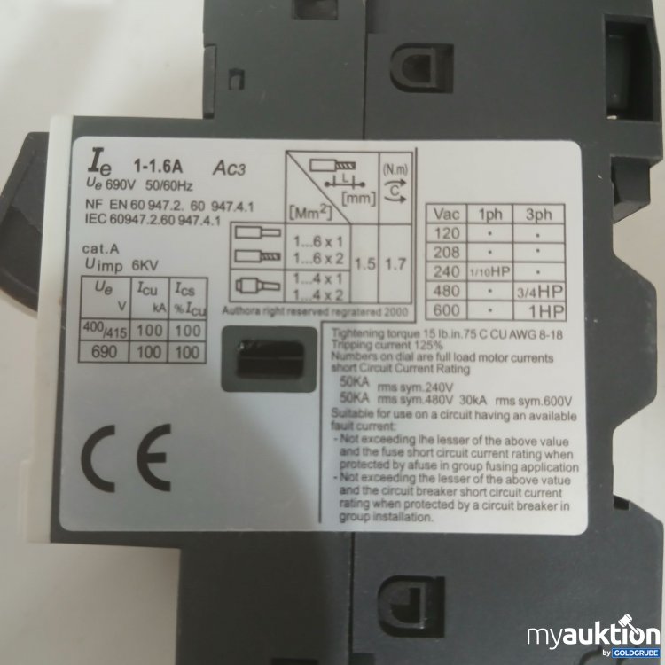 Artikel Nr. 987795 Artikel Nr. 987795: Mouldes Case Circuit Breaker GV2-ME06C
