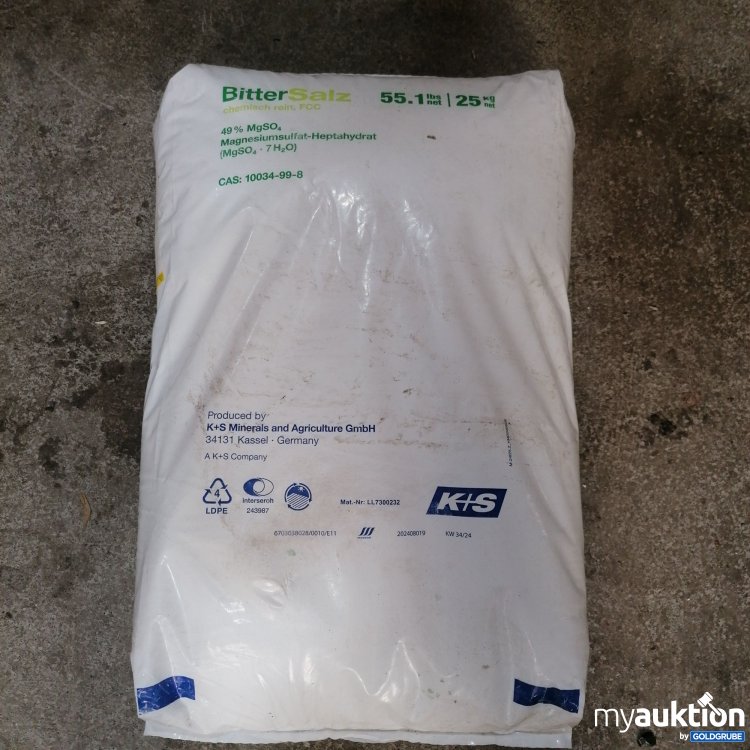 Artikel Nr. 855797 Artikel Nr. 855797: K+S Bittersalz chemisch rein, FCC 25kg
