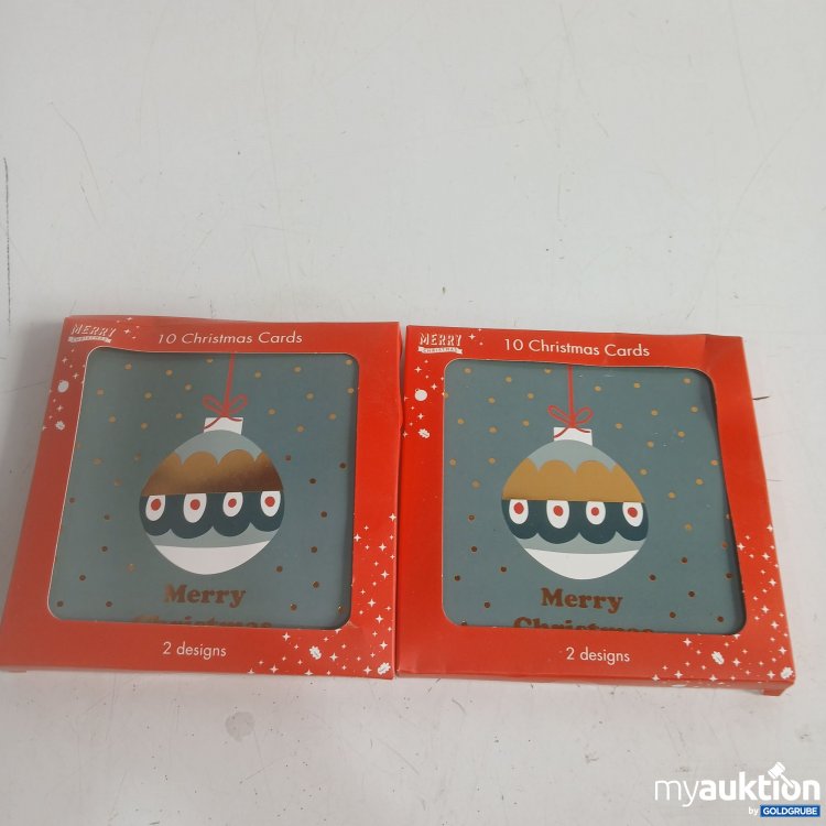 Artikel Nr. 939797: Merry Christmas Karten 2 Motive 2x 10Stk 
