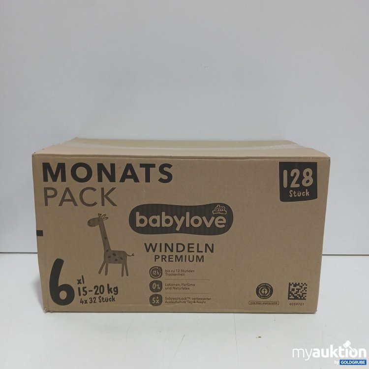 Artikel Nr. 955797: Babylove Windeln Premium 128 Stk 15-20kg Größe 6 