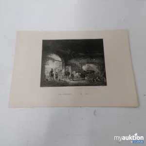 Auktion Bild ca. 30x20cm Pferdestall