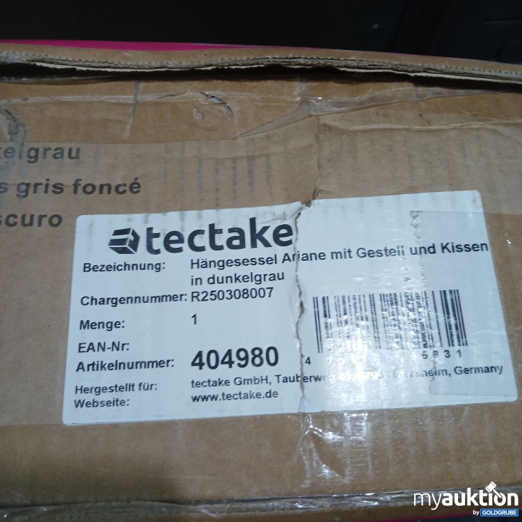 Artikel Nr. 441798: Tectake Hängesessel Ariane mit Gestell & Kissen R250308007 