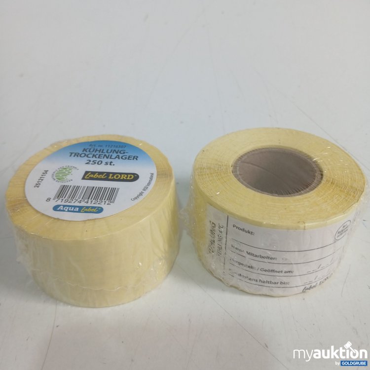 Artikel Nr. 444798: Label Lord Kühlung-Trockenlager 250St., 25121154