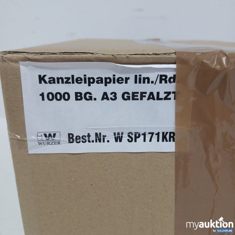 Artikel Nr. 467798 Artikel Nr. 467798: Wurzer Kanzleipapier lin./Rd. 1000 BG. A 3 gefalzt