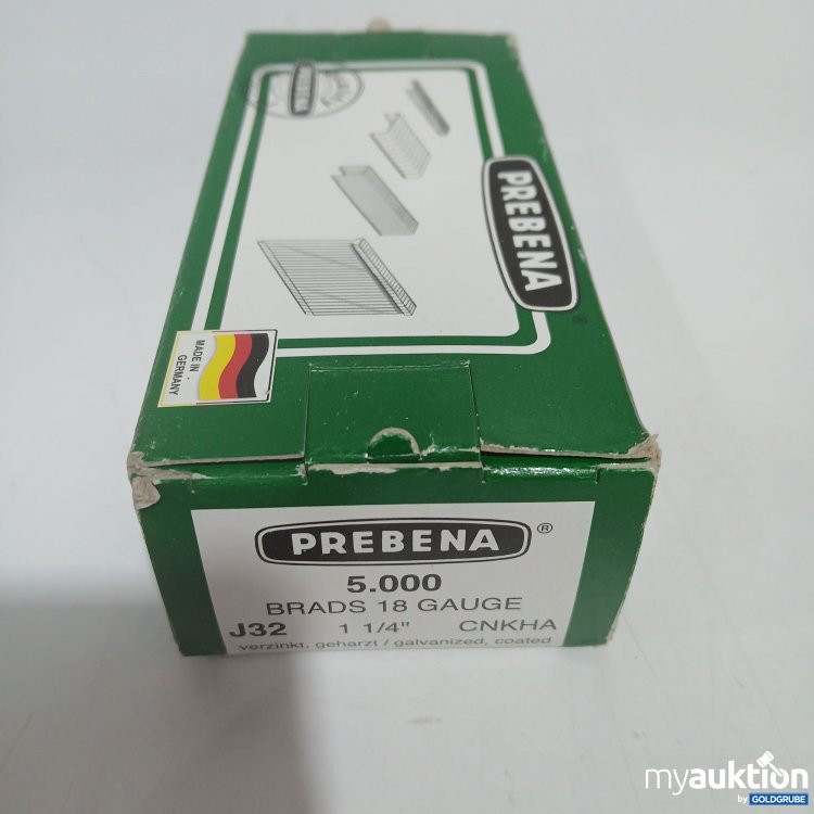 Artikel Nr. 878798 Artikel Nr. 878798: Prebena Brads 18 Gauge J32 1 1/4" verzinkt, geharzt