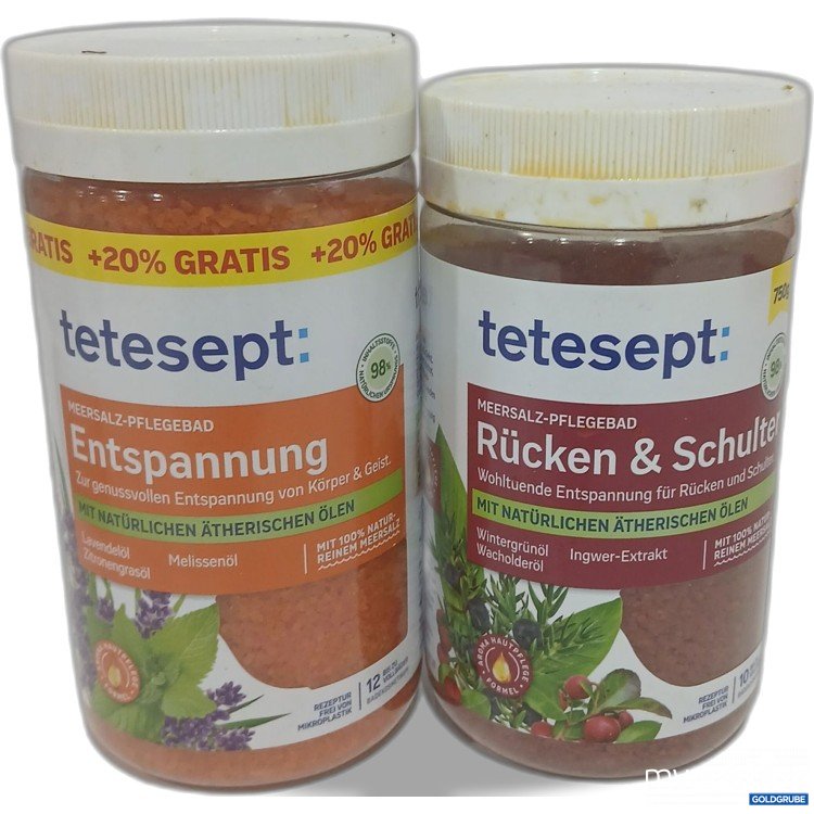 Artikel Nr. 885798: Tetesept Set Meersalz-Pflegebäder Entspannung und Rücken&Schulter 2Stk. 900 u. 750g