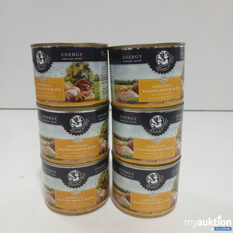Artikel Nr. 971798: Dinner for Dogs Energy Geflügel Kaninchen & Rind 6x200g 