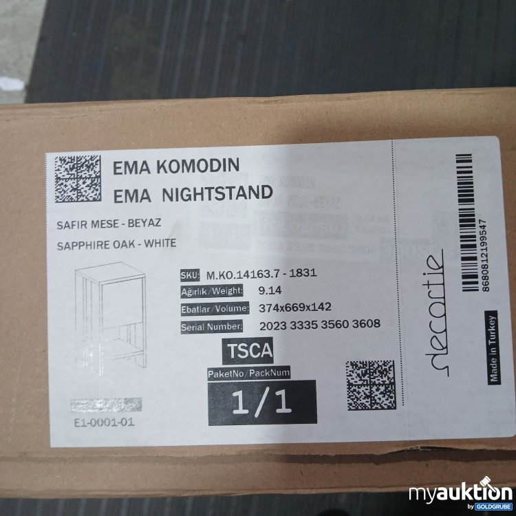 Artikel Nr. 521799 Artikel Nr. 521799: Ema Komodin Nightstand Saphire Oak white E1-0001-01