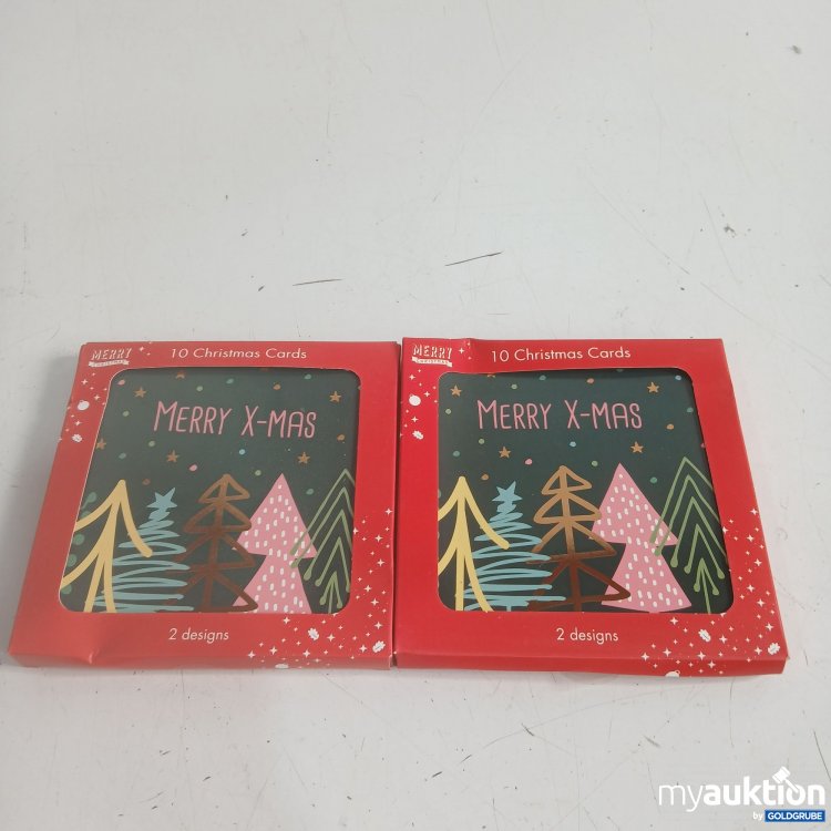 Artikel Nr. 939799: Merry Christmas Weihnachtskarten 2 Motive 2x10Stk 