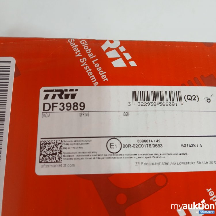 Artikel Nr. 969799: TRW Bremsscheibe Dacia Spring DF3989 