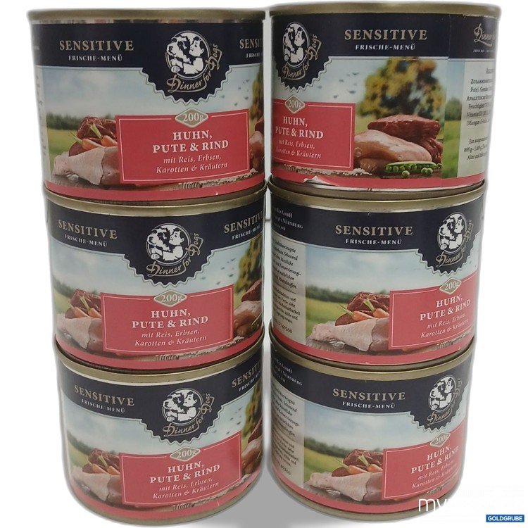 Artikel Nr. 971799: Dinner for Dogs Sensitive Huhn Pute Rind 6x200g 