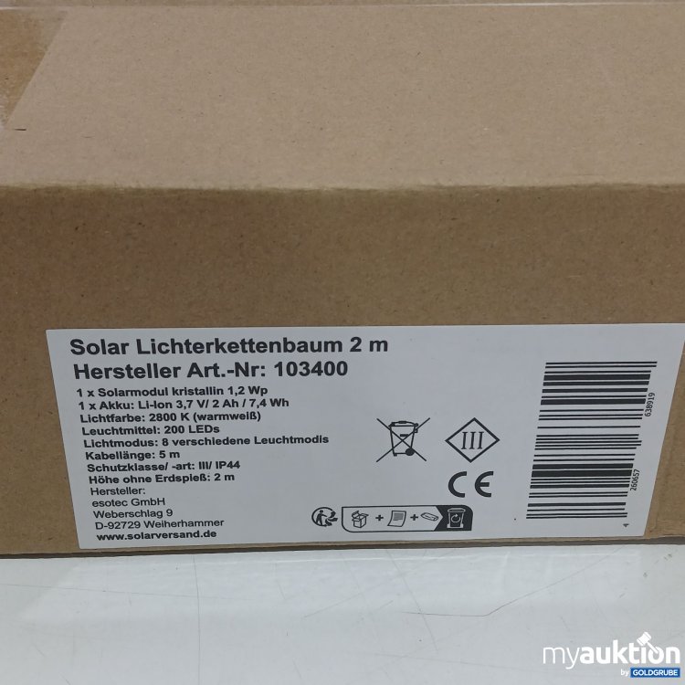 Artikel Nr. 955800: Solar Lichterkettenbaum 2m Art.Nr: 103400