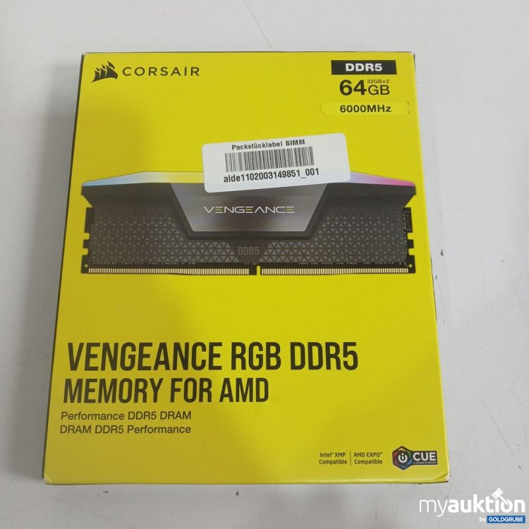 Artikel Nr. 963800: Corsair Vengeance RGB DDR5 Memory for AMD 64 GB