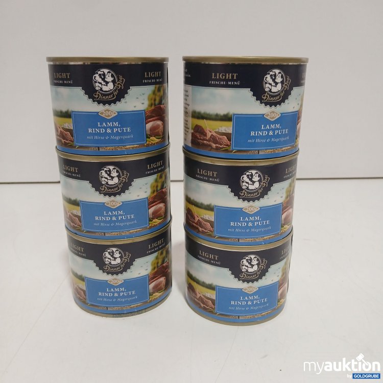 Artikel Nr. 971801: Dinner for Dogs Light Lamm Rind Pute 6x200g 