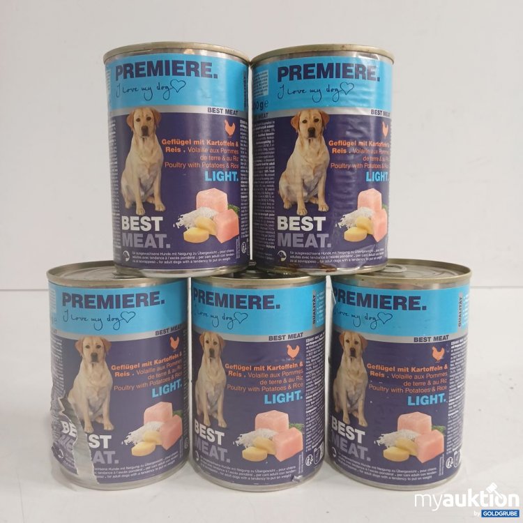 Artikel Nr. 973801: PREMIERE Hundefutter Geflügel mit Kartoffeln & Reis LIGHT 5x400g