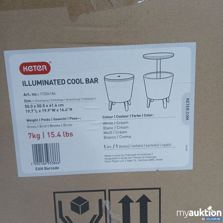 Artikel Nr. 441802: Keter Illuminated Cool Bar white/cream 17204184 
