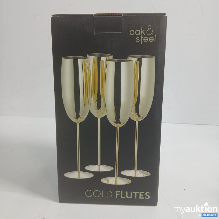 Artikel Nr. 444802: Oak& Steel Gold Flutes 4St. 285ml