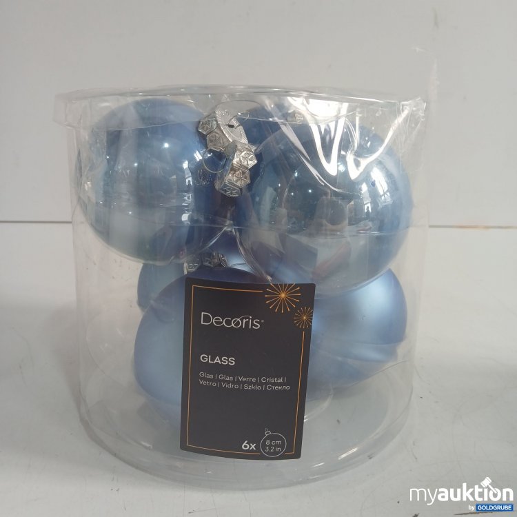 Artikel Nr. 939802: Decoris Glass Weihnachtskugeln 6er 8cm 