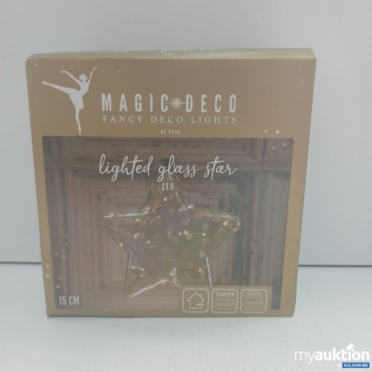 Artikel Nr. 914803: Magic Deko lighted Glas star LED 15cm 