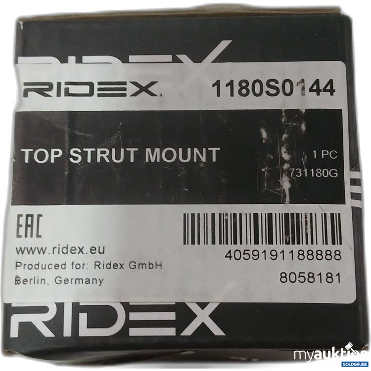 Artikel Nr. 929803: Ridex Top Strut Mount, Art.No. 1180S0144