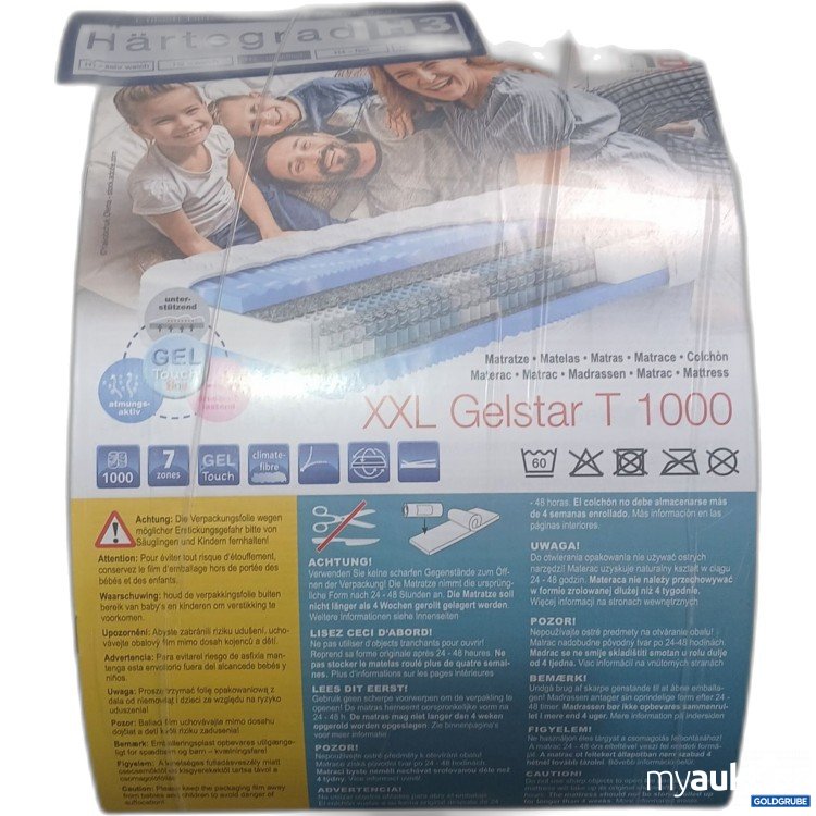 Artikel Nr. 970803: Hn8 Matratze XXL Gelstar T 1000  Härtegrad H3 