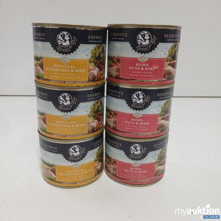 Artikel Nr. 971803: Diverse Dinner for Dogs Sorten 6x200g 