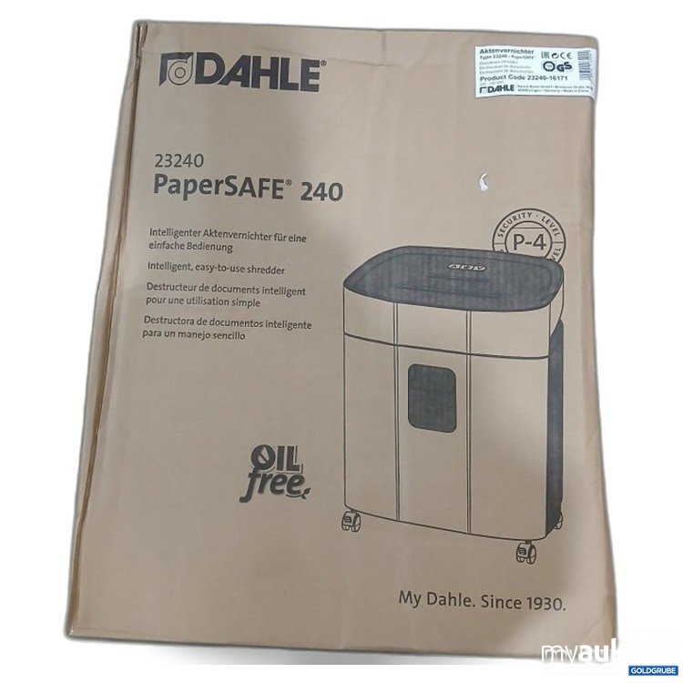 Artikel Nr. 443804: Dahle Aktenvernichter PaperSAFE 240 Typ 23240
