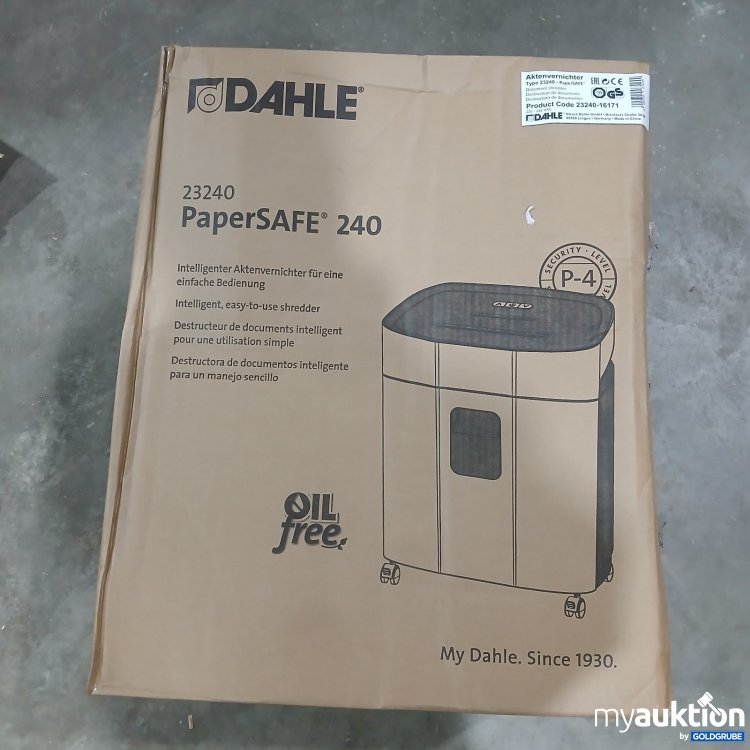 Artikel Nr. 443804: Dahle Aktenvernichter PaperSAFE 240 Typ 23240