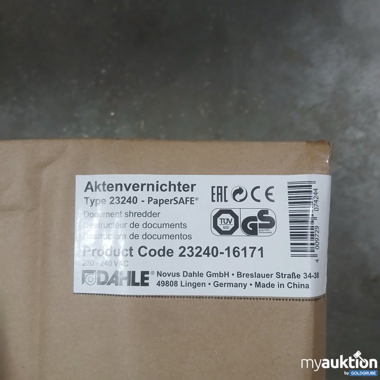 Artikel Nr. 443804: Dahle Aktenvernichter PaperSAFE 240 Typ 23240