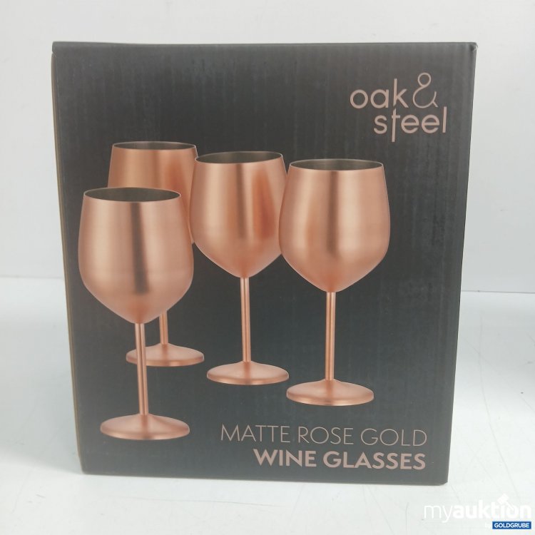 Artikel Nr. 444804 Artikel Nr. 444804: Oak&Steel Matte Rose Gold Wine Glasses 4St.