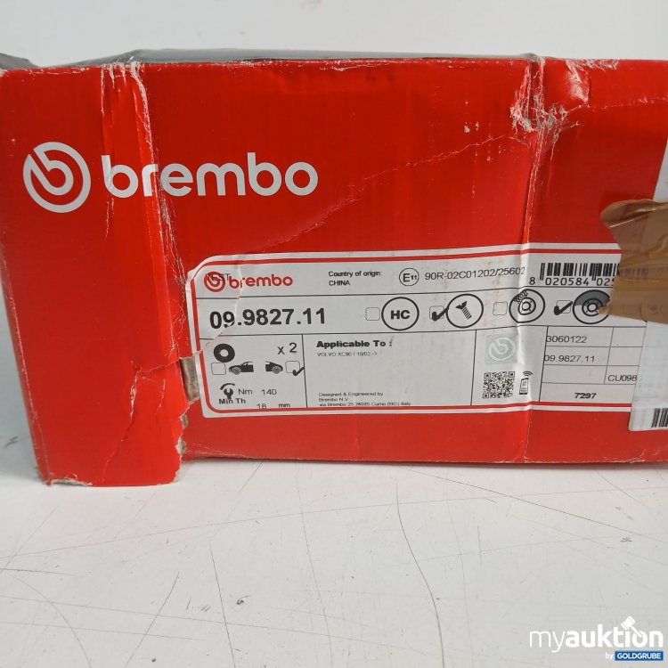 Artikel Nr. 466804 Artikel Nr. 466804: brembo 2 Bremsscheiben 09.9827.11 für Volvo XC90