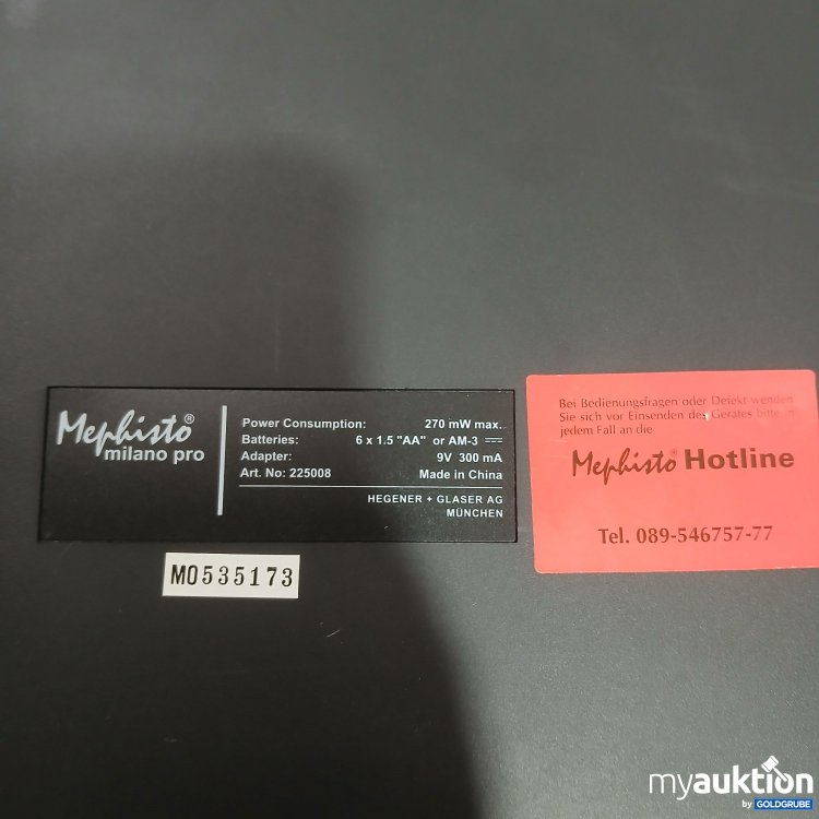 Artikel Nr. 955804: Mephisto milano pro Power Consumption 270mW max MO535173 