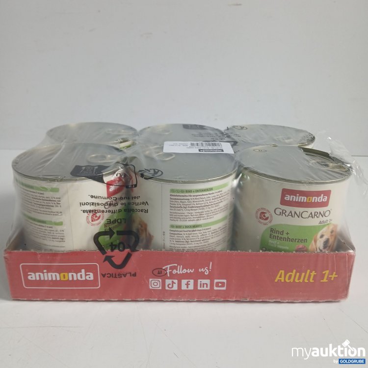 Artikel Nr. 957804: Animonda GranCarno Rind+ Entenherzen 6x800g 