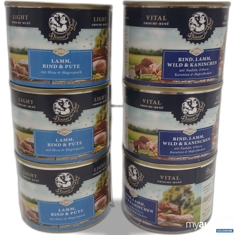 Artikel Nr. 971804: Diverse Dinner for Dogs Sorten 6x200g 