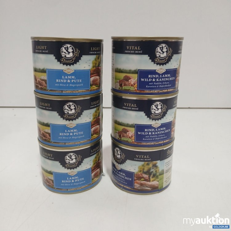 Artikel Nr. 971804: Diverse Dinner for Dogs Sorten 6x200g 