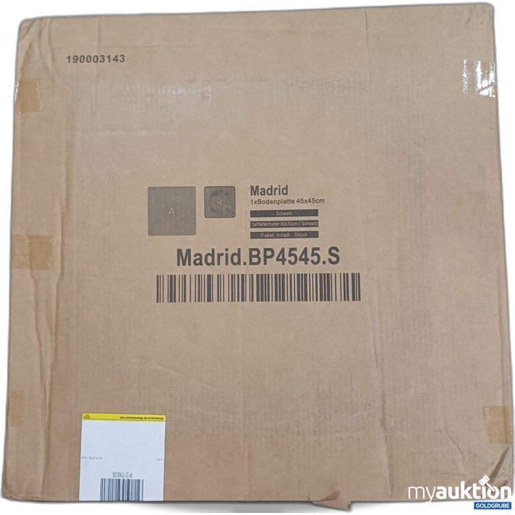 Artikel Nr. 988804: Madrid Bodenplatte 45x45cm, Plattenhalter 30x30cm, schwarz
