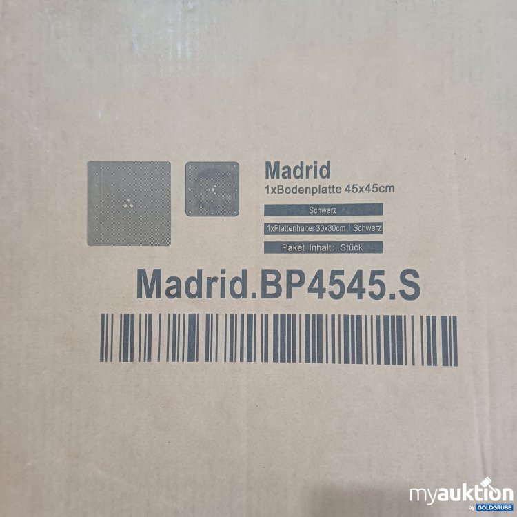 Artikel Nr. 988804: Madrid Bodenplatte 45x45cm, Plattenhalter 30x30cm, schwarz