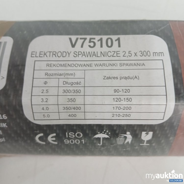 Artikel Nr. 525805: Verke Rutil-Schweißelektroden E6013 Durchmesser 2,5mmx300mm Länge 5kg 