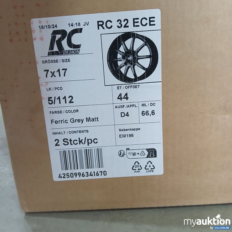 Artikel Nr. 824805: RC Felgen RC 32 ECE 7x17 5/112 ET44 2Stk