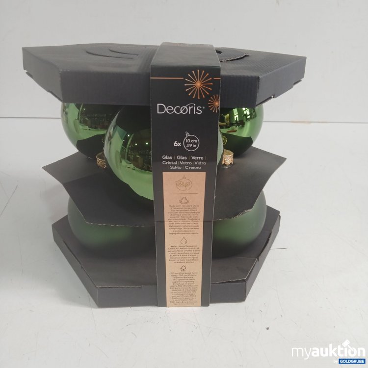 Artikel Nr. 939805: Decoris Glas Weihnachtskugeln 6x ø10cm grün 