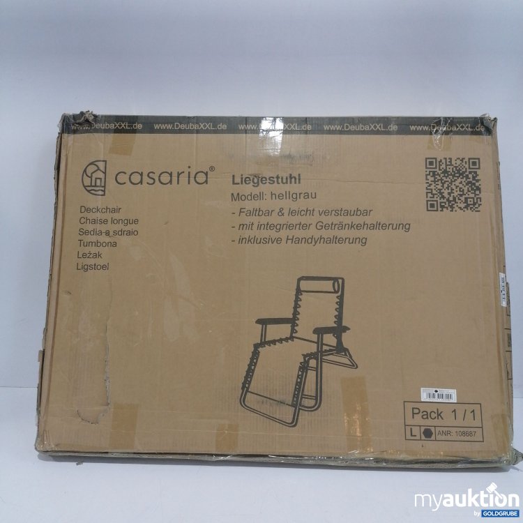 Artikel Nr. 442806 Artikel Nr. 442806: Casaria Liegestuhl hellgrau 108687