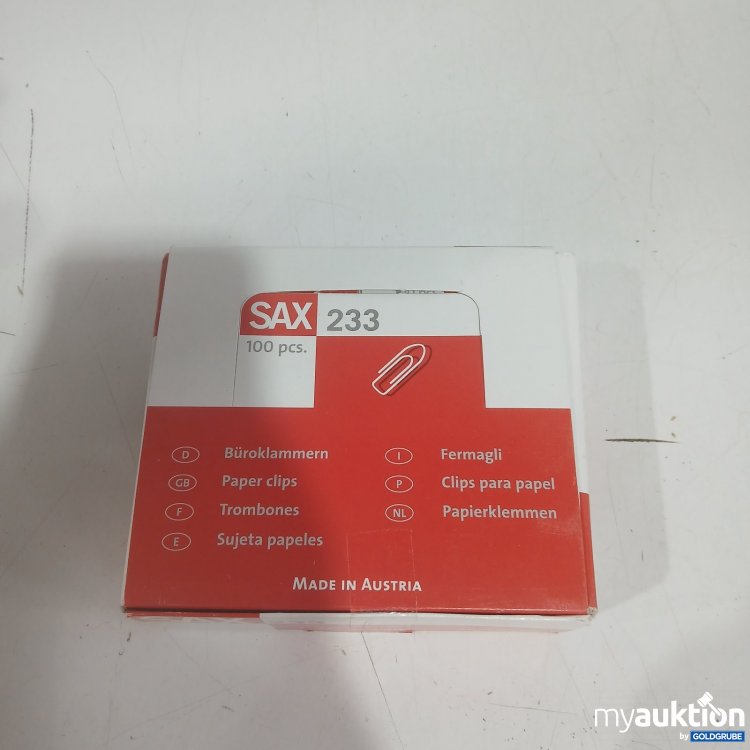 Artikel Nr. 464806: SAX Büroklammern 233 10x 100 Stück