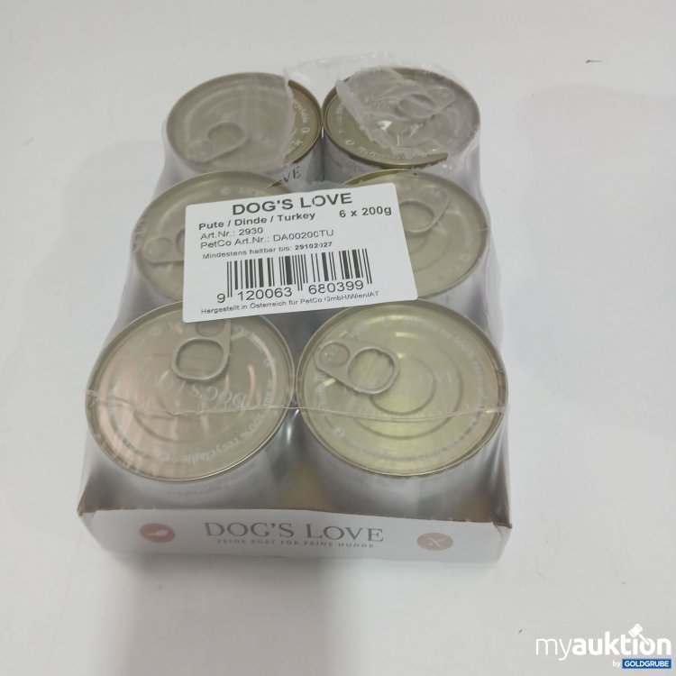 Artikel Nr. 866806: Dog's Love Pute Hundefutter 6x200g